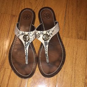 Tory Burch snake skinned sandals